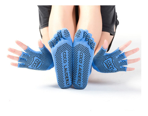 Sports Fitness Yoga Socks Guantes Set Toe And-slip