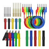 Kit De Cables De Prueba De Silicona Banana Plug, Apilables B