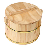 Cubo De Arroz Humeante De Madera Con 16cmx16cmx11cm