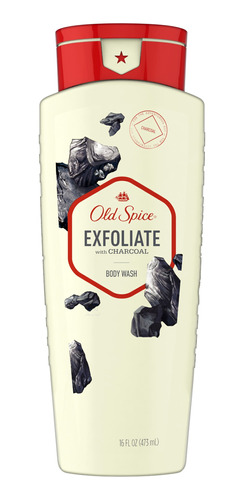 Gel De Baño Old Spice Exfoliate Con Carbón De 16 Onzas