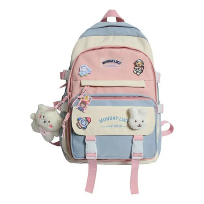 Mochila Escolar Kawaii, Bolso Grande For Adolescentes Y . .