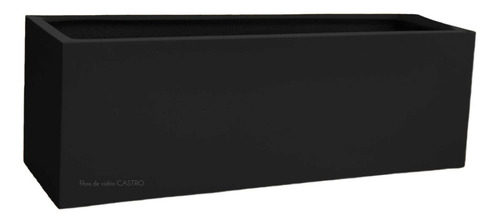 Maceta De Fibra De Vidrio Color Negro Brillante 120x45x55