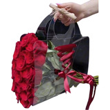 10 Bolsas De Acetato Para Ramo Rosas Flores