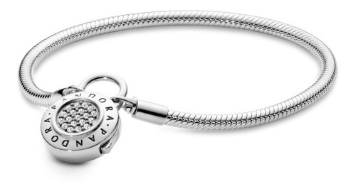 Bracelete Crie & Combine - Liso Fecho Pandora Cadeado