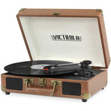 Tocadiscos Victrola Vsc Marron Tornamesa Parlante Bluetooth