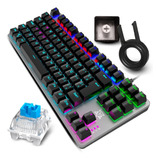 Mini Teclado Gamer Mecanico Pc Adamantiun Usb Switch Blue