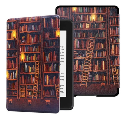 Capa Protetora Kindle Couro Paperwhite 10ª Geração Library
