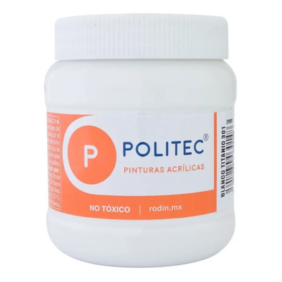Pintura Acrilica Politec 250 Ml Acrilico Colores A Escoger Color Blanco Titaneo 301 | MercadoLibre