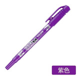 Lápiz Marcador Permanente Pilot Twin Marker Doble Punta Color Violeta