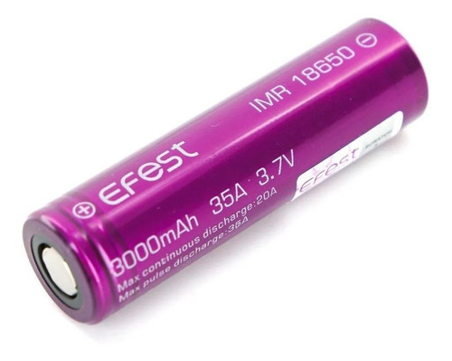 Bateria Pila 18650 Efest 3000mah 35a 3.7v Recargable