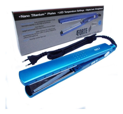 Chapinha Prancha 4forte 230 Graus Bivolt Cor Azul 110v/220v