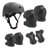 Juego De Casco Protector, Rodilleras Y Coderas De 7 Piezas.