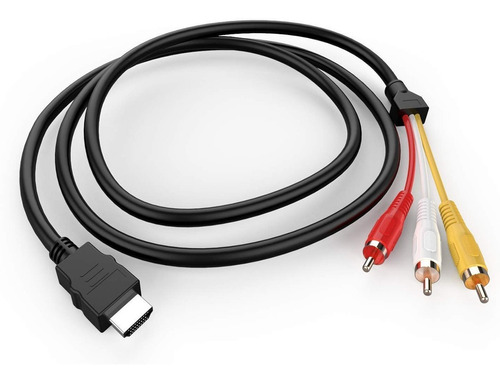 Cable Hdmi A 3 Rca Adaptador Video Macho Tv Led Analogico