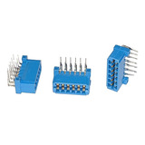 Conector De Borda Edge Slot 6x2 90° Para Pcb Dourado Amp