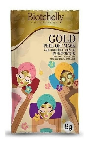 1 Mascara Repositor De Colágeno Facial Gold , Rosto Lisinho
