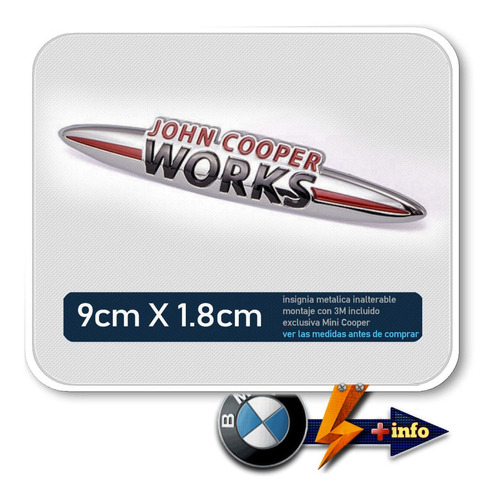 Insignia John Cooper Works C/3m Baul Mini Cooper Tuningchrom Foto 3