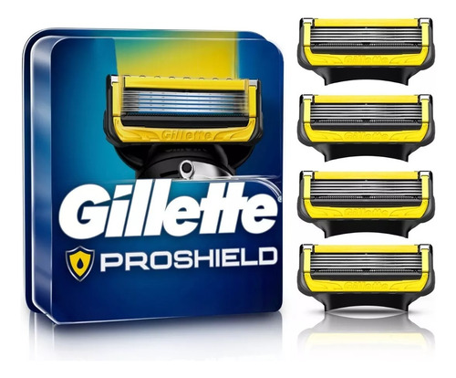 Gillette Repuesto Máquina De Afeitar Proshield 4 Cartuchos