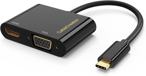 Adaptador Multipuerto Usb Tipo C A Hdmi Vga Cablecreation