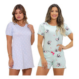 Kit Camisola E Baby Doll Suede Super Confortável Atacado Top