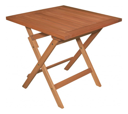 Mesa Plegable Madera Exterior Cuadrada 0.76x0.76 El Madero