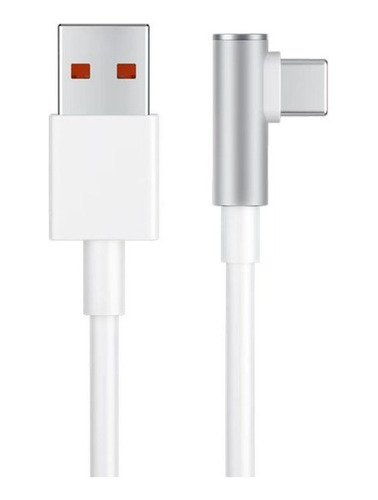 Cable Usb Tipo C Xiaomi Original Naranja 6a Turbo 90 Grados