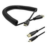 Cabo Espiral Hdmi X Mini-hdmi 2.0 4k De Alta Velocidade