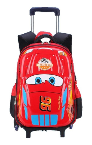 Mochila Con Ruedas Cars - Escolar - Niños Envió Gratis