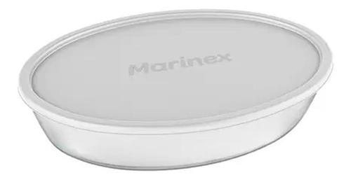 Assadeira Oval De Vidro Com Tampa 2,5 Litros Marinex Nadir