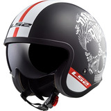 Casco Abierto Ls2 599 Spitfire Ink Negro Visor Oscuro - Um