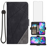 Funda Cartera Para LG G8x Thinq V50s Thin Q Negro Piel Sinte