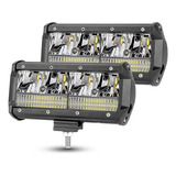 Faro Led Tipo Barra 7 Led 80w Auto Camioneta Jeep 4x4