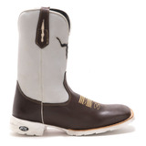  Bota Botina Country Masculina De Couro  Texana Cano Alto