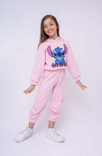 Conjunto Moletom Infantil Menina Com Lacinho De Cabelo 