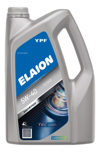 Ypf Elaion F50 5w40 X 4l Sintetico 100% Original Distrymat
