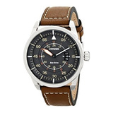 Citizen Hombres Correa De Cuero Marron Ecodrive Reloj Con Fe