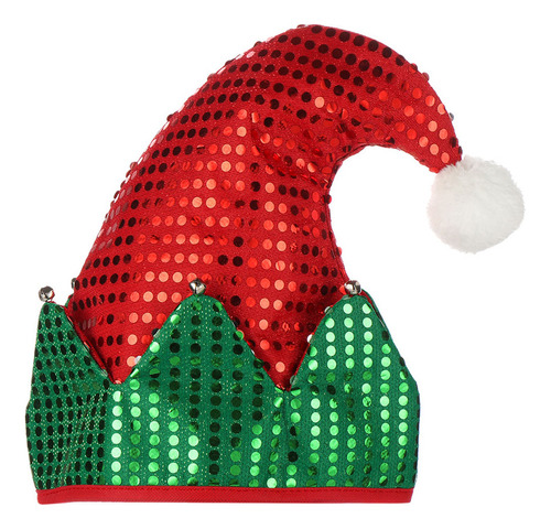 Gorros Navideños De Papá Noel, Sombrero De Elfo, Verde Y Roj