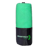 Toallon Secado Rapido Microfibra Gamuzada Toalla Deportiva Color Verde Agua Liso