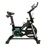 Bicicleta Fija Spinning Estatica Eléctrica Ejercicio Pro Gym Color Negro