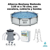 Alberca Bestway 3.05 Con Escalera, Cubierta Y Bomba N#u#e#va