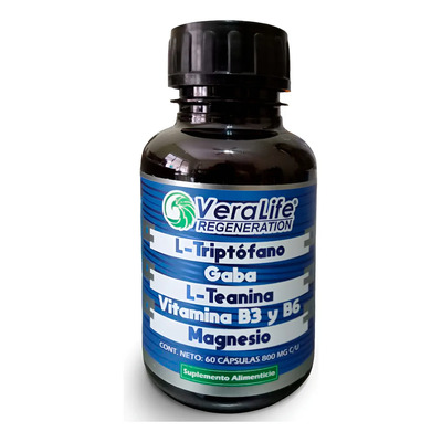 VERALIFE | Suplemento Alimenticio | L-triptofano, Gaba - L-Teanina - Magnesio - 60 Tabletas | 100gr Multivitaminico para Hombres - Multivitaminico para Mujer | Nutricion y Energia para tu Organismo | Envío gratis