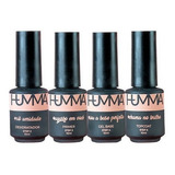 Kit De Unhas Humma - Top Coat Primer Gel Base E Desidratador