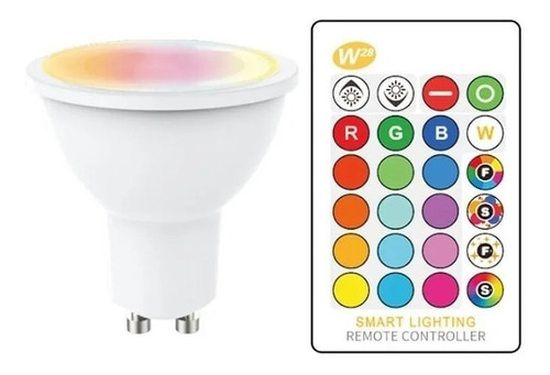 Bombillo Led Rgb Gu10 Con Control