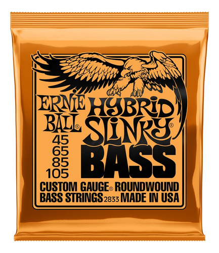 Encordoamento Baixo 4 Cordas Ernie Ball 045 Hybrid 2833