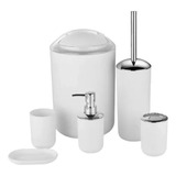 Set Utensilios Accesorios De Baño Jabonera Papelera Juego X6