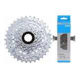 Cassete Sunrace M40 7v 11-34 + Corrente Shimano Hg40 7/8v