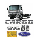 Adesivo Ford Cargo 816 Emblema Cromado Caminhão Kit13 Cor Cargo 816