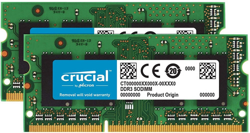 Memoria Ram Crucial 16gb (2x8gb)ddr3 1600mhz Cl11 Para Mac