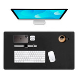 Mousepad Deskpad Grande Home Office Couro E Suporte Celular