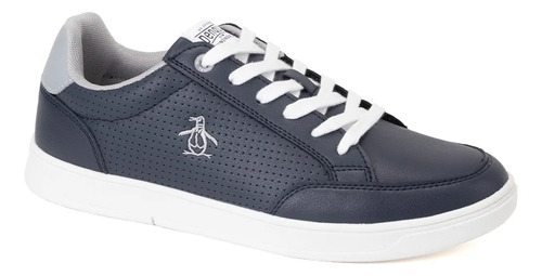 Tenis Original Penguin Style Cole Azul Marino Con Gris Para Hombre | Meses sin interés