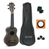 Kit Ukulele Soprano Strinberg Acústico Uk06 Tobacco Completo